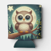 Rafraîchisseur Pour Canette Chouette bébé la nuit avec lune (Dos)