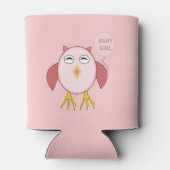 Rafraîchisseur Pour Canette Chouette Bébée Rose Cute Chouette Peut Rafraîchir (Dos)