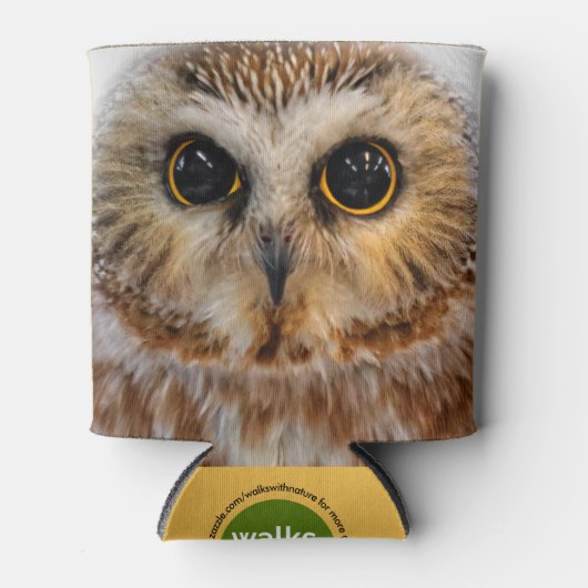 Rafraîchisseur Pour Canette Chouette blanche à mâchoire noire (Devant)