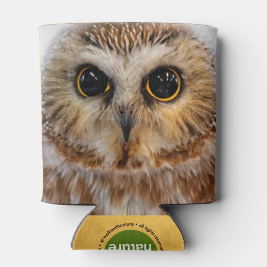 Rafraîchisseur Pour Canette Chouette blanche à mâchoire noire (Dos)