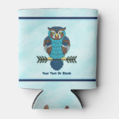 Rafraîchisseur Pour Canette Chouette d'art populaire nordique (Devant)