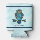 Rafraîchisseur Pour Canette Chouette d'art populaire nordique (Dos)