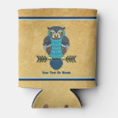 Rafraîchisseur Pour Canette Chouette d'art populaire nordique (Devant)