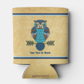 Rafraîchisseur Pour Canette Chouette d'art populaire nordique (Dos)