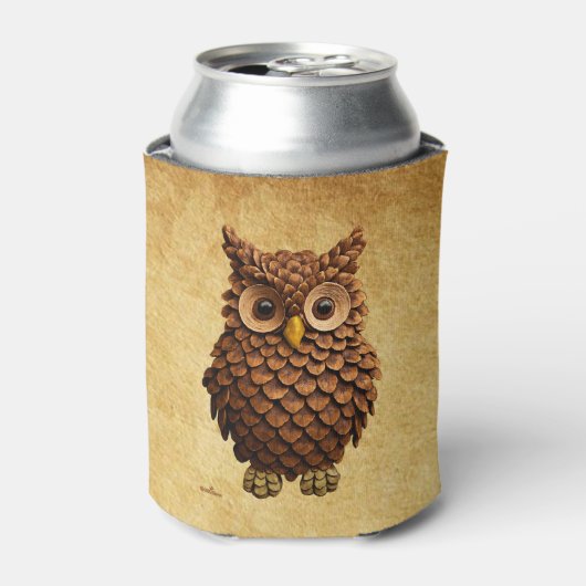 Rafraîchisseur Pour Canette Chouette du cône de pin (Can devant)