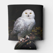 Rafraîchisseur Pour Canette Chouette hivernale majestueuse (Dos)