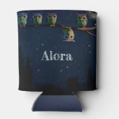 Rafraîchisseur Pour Canette Chouette qui est différent avec un collage de devi (Dos)