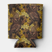 Rafraîchisseur Pour Canette Chouettes d'automne (Devant)