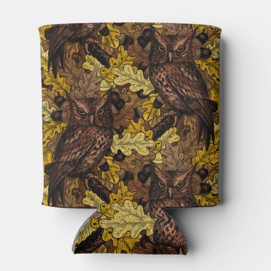 Rafraîchisseur Pour Canette Chouettes d'automne (Dos)