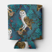 Rafraîchisseur Pour Canette Chouettes, fougères, chênes et baies 3 (Dos)