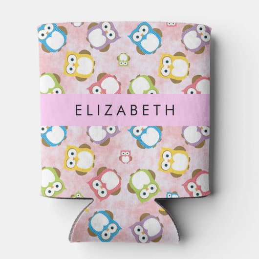 Rafraîchisseur Pour Canette Chouettes mignonnes, Chouette Motif, Chouettes col (Dos)