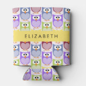 Rafraîchisseur Pour Canette Chouettes mignonnes, Chouette Motif, Chouettes col (Dos)