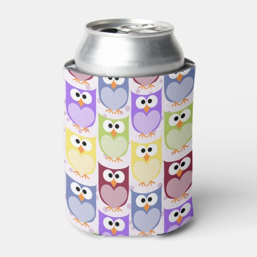 Rafraîchisseur Pour Canette Chouettes mignonnes, Chouette Motif, Chouettes pou (Can devant)