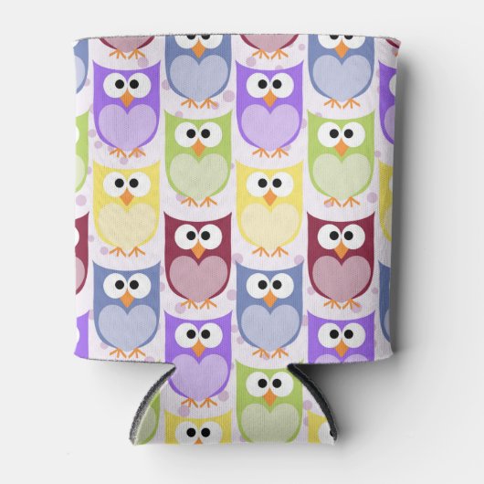 Rafraîchisseur Pour Canette Chouettes mignonnes, Chouette Motif, Chouettes pou (Devant)
