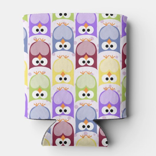 Rafraîchisseur Pour Canette Chouettes mignonnes, Chouette Motif, Chouettes pou (Dos)