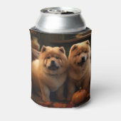 Rafraîchisseur Pour Canette Chow Chow Chiot Automne Citrouille de plaisir (Can Dos)