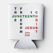 Rafraîchisseur Pour Canette Christian Monogram JUNETEENTH (Devant)