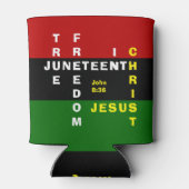 Rafraîchisseur Pour Canette Christian Monogram JUNETEENTH Can Cooler (Dos)