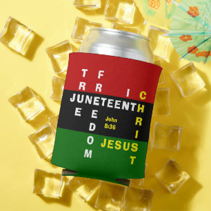 Rafraîchisseur Pour Canette Christian Monogram JUNETEENTH Refroidisseur de Can