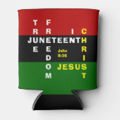 Rafraîchisseur Pour Canette Christian Monogram JUNETEENTH Refroidisseur de Can (Devant)