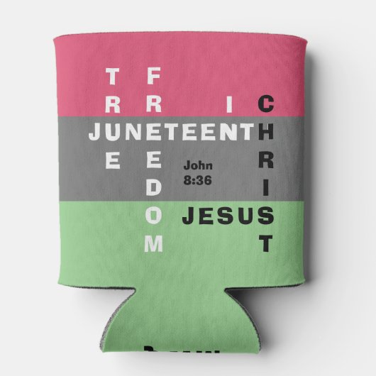 Rafraîchisseur Pour Canette Christian Pastel Monogram JUNETEENTH (Dos)