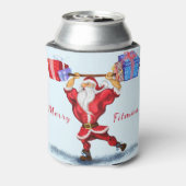 Rafraîchisseur Pour Canette Christmas Can Cooler Bodybuilder Père Noël avec ca (Can Dos)
