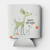 Rafraîchisseur Pour Canette Christmas Celebration Green Deers Holidays Cute (Dos)