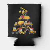 Rafraîchisseur Pour Canette Christmas Excavator Construction Truck Tree (Devant)
