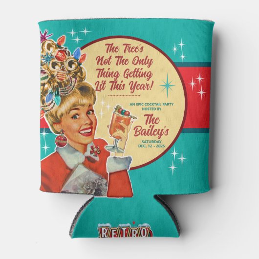 Rafraîchisseur Pour Canette Christmas Getting Lit This Year Drink Cooler (Devant)