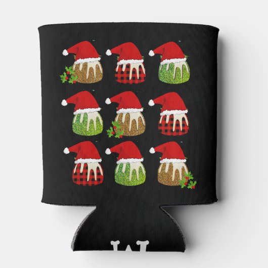 Rafraîchisseur Pour Canette Christmas Pudding Santa Hats (Dos)