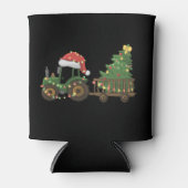 Rafraîchisseur Pour Canette Christmas Tractor With Tree Farmer Farm (Devant)