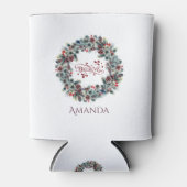 Rafraîchisseur Pour Canette Christmas Wreath CROIRE Typographie monogramme (Devant)