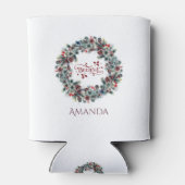 Rafraîchisseur Pour Canette Christmas Wreath CROIRE Typographie monogramme (Dos)