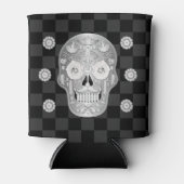 Rafraîchisseur Pour Canette Chrome Calavera (Rose blanche) peut refroidir (Devant)