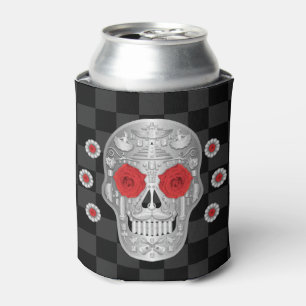 Rafraîchisseur Pour Canette Chrome Calavera (Rose rouge) peut refroidir