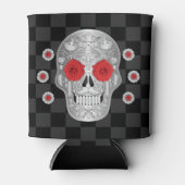 Rafraîchisseur Pour Canette Chrome Calavera (Rose rouge) peut refroidir (Devant)