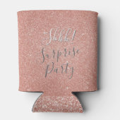 Rafraîchisseur Pour Canette Chut ! Surprise Rose Gold fête d'anniversaire (Dos)