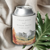 Rafraîchisseur Pour Canette Chute Rouille Orange Mountain Trees Mariage de feu