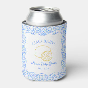 Rafraîchisseur Pour Canette Ciao Baby ! Baby shower italien citron bleu
