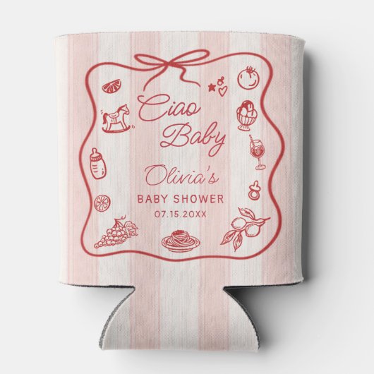 Rafraîchisseur Pour Canette Ciao Baby Citron Italien Baby shower Can Cooler (Dos)