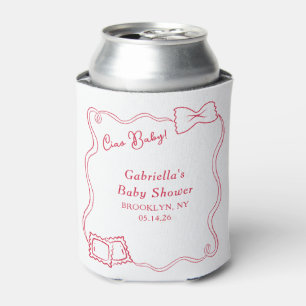 Rafraîchisseur Pour Canette Ciao Baby Pâtes Dessinées à la main Baby shower ro