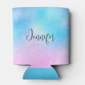 Rafraîchisseur Pour Canette Ciel dégradé rose et bleu pastel avec étoiles (Dos)