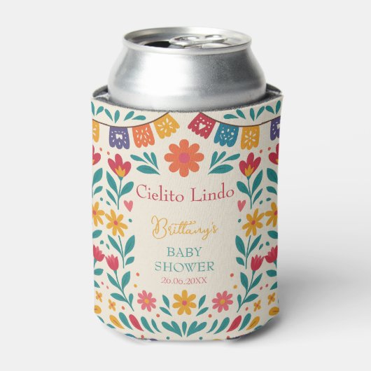 Rafraîchisseur Pour Canette Cielito Lindo Mexican Baby Shower Fiesta (Can devant)