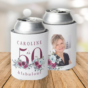 Rafraîchisseur Pour Canette Cinquante ans et fabuleux photo florale 50e annive