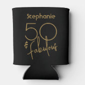 Rafraîchisseur Pour Canette Cinquante et fabuleux script or 5e anniversaire mo (Dos)