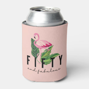 Rafraîchisseur Pour Canette Cinquante fabuleux Flamant rose rose 50e anniversa