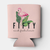 Rafraîchisseur Pour Canette Cinquante fabuleux Flamant rose rose 50e anniversa (Dos)