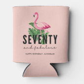 Rafraîchisseur Pour Canette Cinquante fabuleux Flamant rose rose 50e anniversa (Devant)