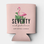 Rafraîchisseur Pour Canette Cinquante fabuleux Flamant rose rose 50e anniversa (Dos)