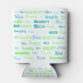 Rafraîchisseur Pour Canette Citation de Noël Fun Naughty ou Nice (Dos)